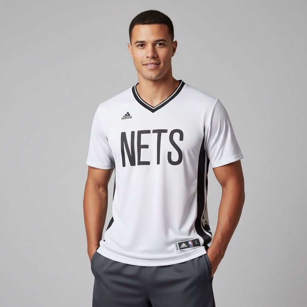 Adidas Brooklyn Nets NBA Pride Swingman Jersey White Mens Large